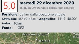 Nuova scossa di terremoto con epicentro nella bassa veronese