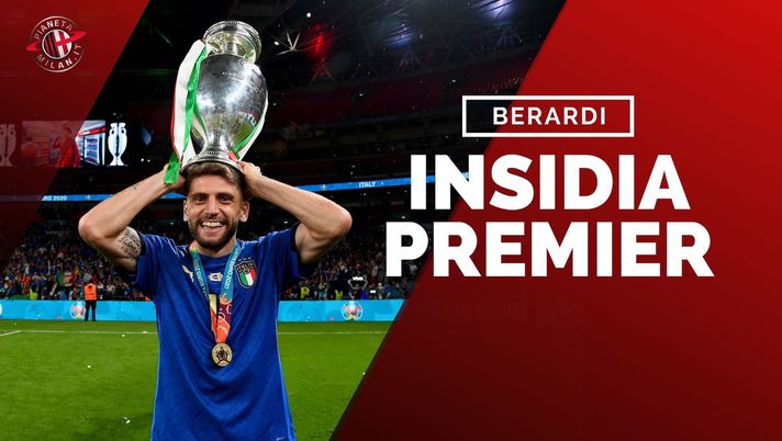 Domenico Berardi (attaccante Sassuolo) festeggia la vittoria degli Europei con l'Italia. È un obiettivo di calciomercato del Milan | AC Milan News (Getty Images)