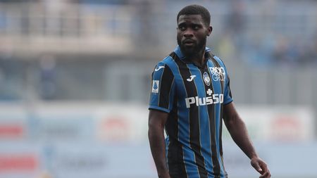 BERGAMO, ITALY - FEBRUARY 06: Jeremie Boga of Atalanta BC looks on during the Serie A match between Atalanta BC and Cagliari Calcio at Gewiss Stadium on February 06, 2022 in Bergamo, Italy. (Photo by Emilio Andreoli/Getty Images)
