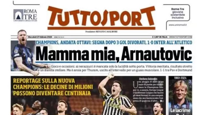 prima pagina Tuttosport