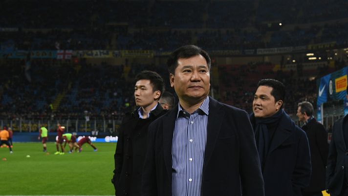 MILAN, ITALY - FEBRUARY 26:  Chairman of Suning holdings group Zhang Jindong looks on prior to the Serie A match between FC Internazionale and AS Roma at Stadio Giuseppe Meazza on February 26, 2017 in Milan, Italy.  (Photo by Claudio Villa - Inter/FC Internazionale via Getty Images)