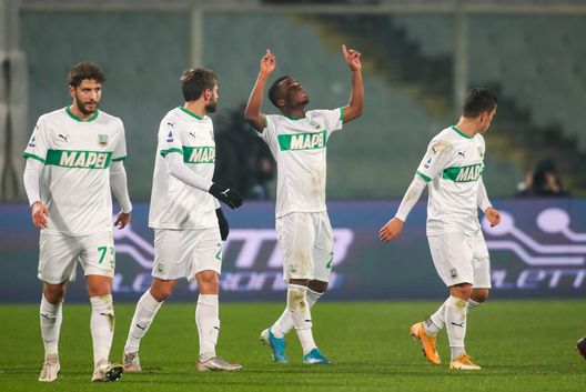 GERMOGLI PH: 16 DICEMBRE 2020 FIRENZE STADIO ARTEMIO FRANCHI SERIE A FIORENTINA VS SASSUOLO NELLA FOTO ESULTANZA SASSUOLO GERMOGLI PH: 16 DICEMBRE 2020 FIRENZE STADIO ARTEMIO FRANCHI SERIE A FIORENTINA VS SASSUOLO NELLA FOTO ESULTANZA SASSUOLO