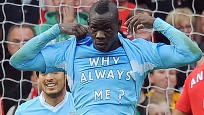 Balotelli ai tempi del Manchester City, foto goal.com