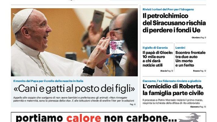 Prima Pagina, Giornale di Sicilia: “L’obbligo per fermare l’ondata”  Prima Pagina, Giornale di Sicilia: “L’obbligo per fermare l’ondata” - immagine 1