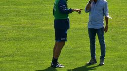 FOTO Ritiro Dimaro day 10, Spalletti a colloquio con Santoro durante l’allenamento