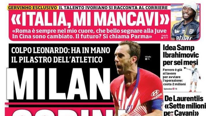 Prima Pagina, Corriere dello Sport: “Milan Godin! Idea Samp, Ibrahimovic. Roma-Rugani, primo contatto…”  Prima Pagina, Corriere dello Sport: “Milan Godin! Idea Samp, Ibrahimovic. Roma-Rugani, primo contatto…”