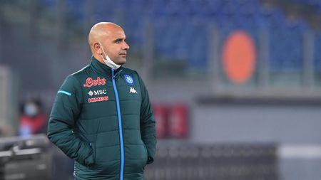ROME, ITALY - DECEMBER 20:  Luigi Riccio of Napoli during the Serie A match between SS Lazio and SSC Napoli at Stadio Olimpico on December 20, 2020 in Rome, Italy. Sporting stadiums around Italy remain under strict restrictions due to the Coronavirus Pandemic as Government social distancing laws prohibit fans inside venues resulting in games being played behind closed doors. (Photo by SSC NAPOLI/SSC NAPOLI via Getty Images)