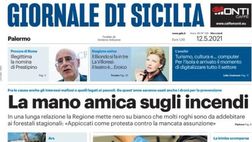 Prima Pagina, Giornale di Sicilia: “La mano amica sugli incendi. Vaccini, per il rilancio si punta sui nuovi hub”