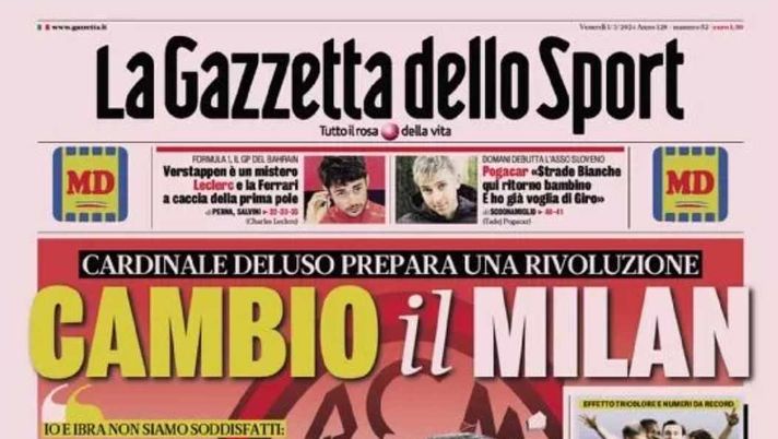 PRIMA PAGINA GAZZETTA DELLO SPORT OGGI: “Stangato Pogba” - immagine 1
