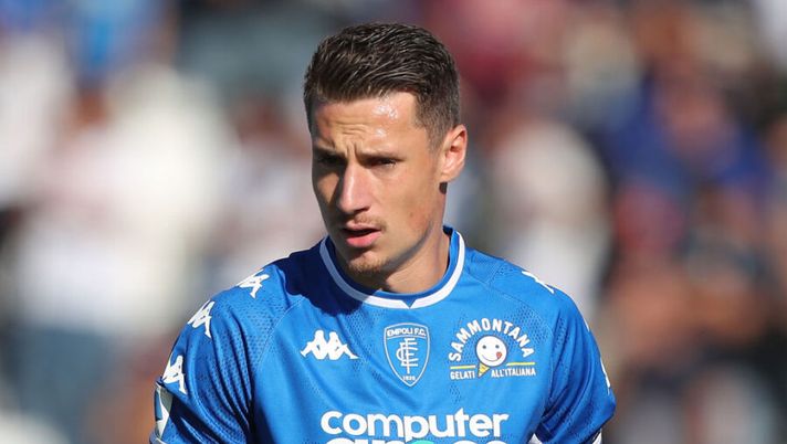 EMPOLI, ITALY - OCTOBER 17: Andrea Pinamonti of Empoli FC reacts during the Serie A match between Empoli FC and Atalanta BC at Stadio Carlo Castellani on October 17, 2021 in Empoli, Italy. (Photo by Gabriele Maltinti/Getty Images) Empoli, le ultime sulla probabile formazione: Pinamonti, Parisi e un dubbio in attacco - immagine 1