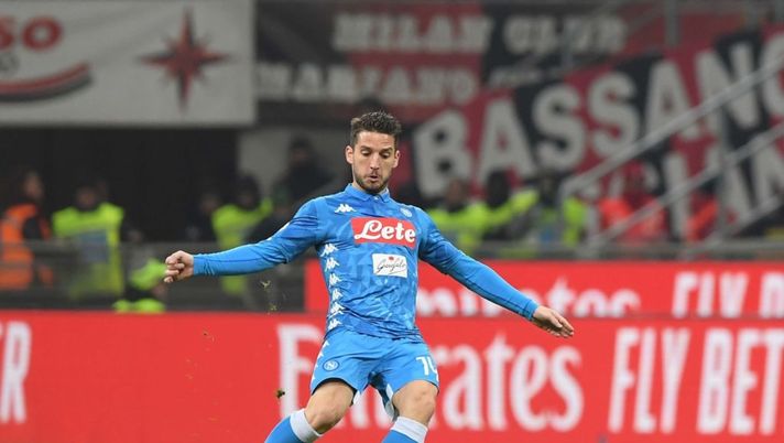 Dires Mertens in Milan-Napoli (credits Getty Images) 