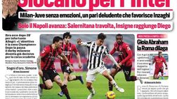 Prima Pagina, Corriere dello Sport: “Giocano per l’Inter. Milan-Juve senza emozioni”