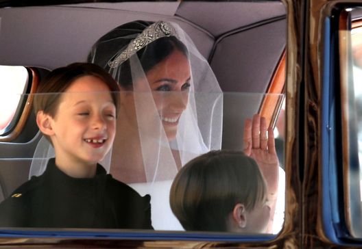 WINDSOR, UNITED KINGDOM - MAY 19: Meghan Markle arrives for the wedding ceremony of Britain's Prince Harry and US actress Meghan Markle at St George's Chapel, Windsor Castle on May 19, 2018 in Windsor, England. (Photo by Chris Radburn - WPA Pool/Getty Images) WINDSOR, UNITED KINGDOM - MAY 19: Meghan Markle arrives for the wedding ceremony of Britain's Prince Harry and US actress Meghan Markle at St George's Chapel, Windsor Castle on May 19, 2018 in Windsor, England. (Photo by Chris Radburn - WPA Pool/Getty Images)