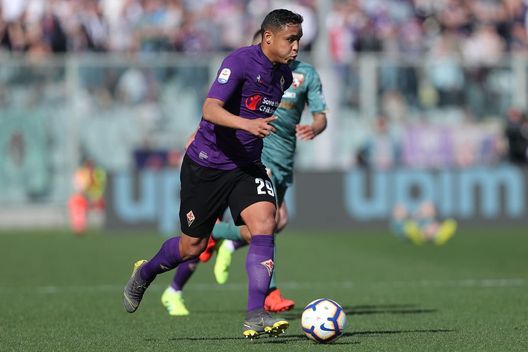  Fiorentina-Torino, Muriel punta un avversario 