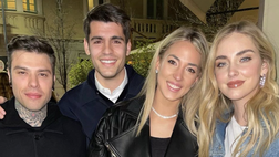 I Ferragnez a cena con Alice Campello e Alvaro Morata: gli scatti della serata