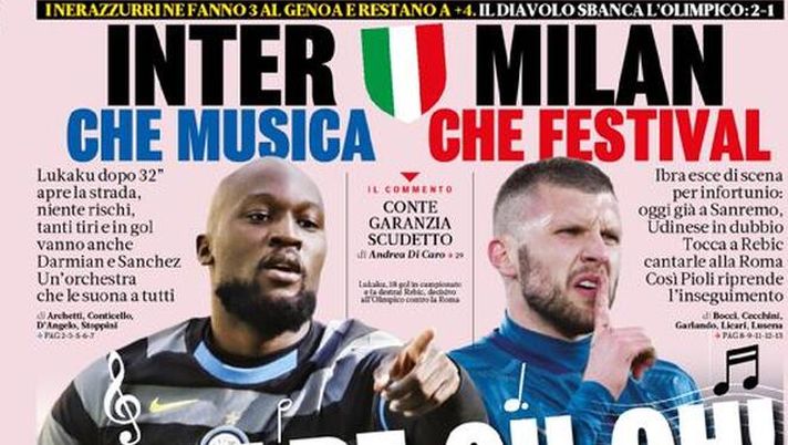La Gazzetta dello Sport, la prima pagina di oggi, lunedì 1° marzo 2021 La Gazzetta dello Sport, la prima pagina di oggi, lunedì 1° marzo 2021