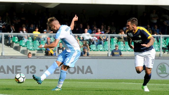 Il gol di Ciro Immobile del 0-2
24-09-2017 Verona
Campionato Italiano Serie A Tim incontro Hellas Verona Vs Lazio allo stadio Bentegodi di Verona
Match day Hellas Verona Vs Lazio at the Bentegodi Stadium in Verona.
@ Marco Rosi / Fotonotizia 