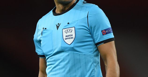 LONDON, ENGLAND - OCTOBER 29: Referee Filip Glova of Slovakia looks on during the UEFA Europa League Group B stage match between Arsenal FC and Dundalk FC at Emirates Stadium on October 29, 2020 in London, England. Sporting stadiums around the UK remain under strict restrictions due to the Coronavirus Pandemic as Government social distancing laws prohibit fans inside venues resulting in games being played behind closed doors. (Photo by Mike Hewitt/Getty Images) LONDON, ENGLAND - OCTOBER 29: Referee Filip Glova of Slovakia looks on during the UEFA Europa League Group B stage match between Arsenal FC and Dundalk FC at Emirates Stadium on October 29, 2020 in London, England. Sporting stadiums around the UK remain under strict restrictions due to the Coronavirus Pandemic as Government social distancing laws prohibit fans inside venues resulting in games being played behind closed doors. (Photo by Mike Hewitt/Getty Images)