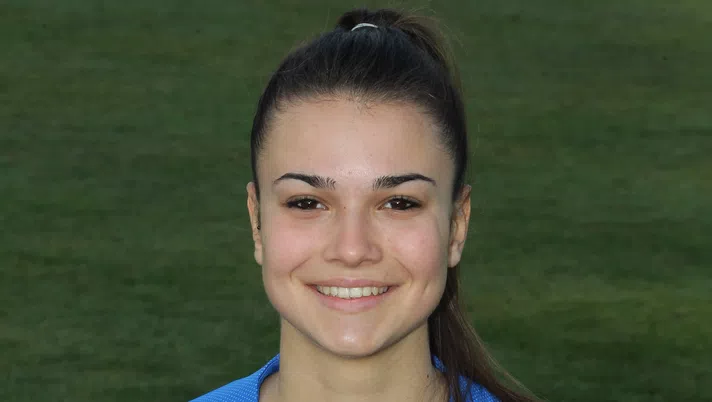 ROME, ITALY - JANUARY 15:  Isabel Cacciamali of Italy poses during the Italy U19 women portrait session on January 15, 2018 in Rome, Italy.  (Photo by Paolo Bruno/Getty Images)