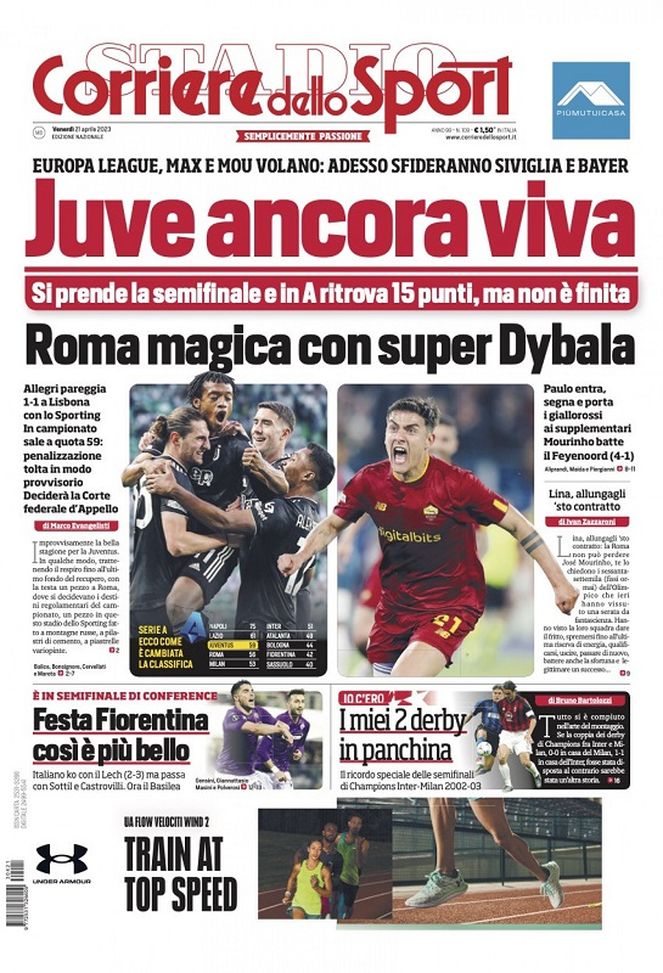 EDICOLA CDS – Bartolozzi: “I miei due derby in panchina”. Juve ancora viva - immagine 1