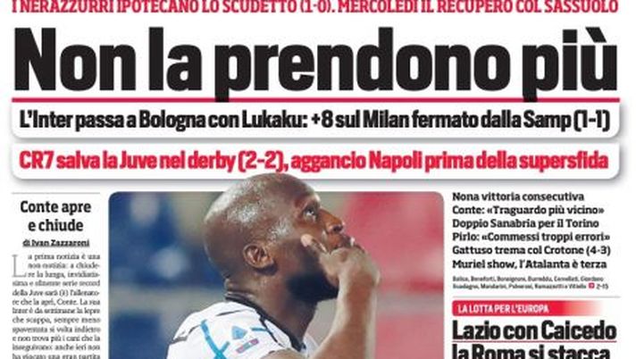 Prima Pagina, Corriere dello Sport: “Non la prendono più. CR7 salva la Juve nel derby”  Prima Pagina, Corriere dello Sport: “Non la prendono più. CR7 salva la Juve nel derby”