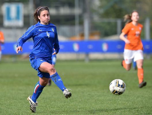 CERVIA, ITALY - MARCH 17: Maddalena Porcarelli of Italy in action during the UEFA European Women's Under-17 Championship Elite Round match between Italy and Netherlands at Stadio Germano Todoli on March 17, 2016 in Cervia, Italy. (Photo by Giuseppe Bellini/Getty Images) CERVIA, ITALY - MARCH 17: Maddalena Porcarelli of Italy in action during the UEFA European Women's Under-17 Championship Elite Round match between Italy and Netherlands at Stadio Germano Todoli on March 17, 2016 in Cervia, Italy. (Photo by Giuseppe Bellini/Getty Images)