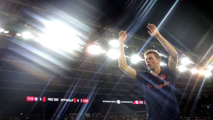 Thomas Müller dopo Bayern Monaco-Milan 1-0 della ICC 2019 (credits: GETTY Images) 