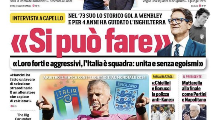 Prima Pagina, Corriere dello Sport: &#8220;Stavolta fischia Kuipers. Italia, si può fare&#8221; 