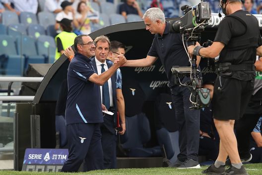 Sarri e Mourinho Sarri e Mourinho