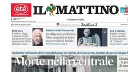 PRIMA PAGINA IL MATTINO OGGI