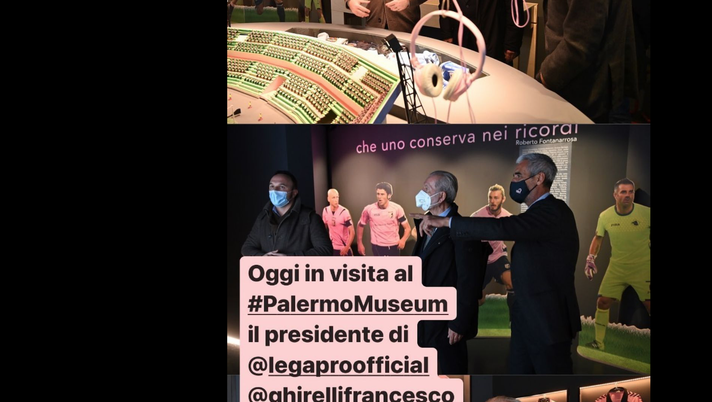Palermo, il club rosanero accoglie Ghirelli: il presidente Lega Pro visita il museo Palermo, il club rosanero accoglie Ghirelli: il presidente Lega Pro visita il museo - immagine 1