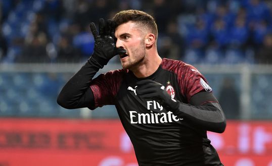  L'esultanza di Patrick Cutrone del Milan per i gol alla Sampdoria (GETTY Images) 