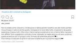 Meret: “Sono orgoglioso di aver indossato la maglia azzurra, impareremo da questa esperienza”