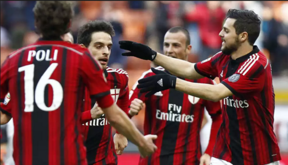 L'esultanza dei Milan dopo il gol di Bonaventura al Cesena, fonte foto corrieredellosport.it L'esultanza dei Milan dopo il gol di Bonaventura al Cesena, fonte foto corrieredellosport.it