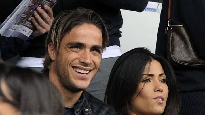 NOVARA, ITALY - APRIL 29: Alessandro Matri of Juventus FC and Federica Nargi during the Serie A match between Novara Calcio and Juventus FC at Silvio Piola Stadium on April 29, 2012 in Novara, Italy. (Photo by Claudio Villa/Getty Images) NOVARA, ITALY - APRIL 29: Alessandro Matri of Juventus FC and Federica Nargi during the Serie A match between Novara Calcio and Juventus FC at Silvio Piola Stadium on April 29, 2012 in Novara, Italy. (Photo by Claudio Villa/Getty Images)