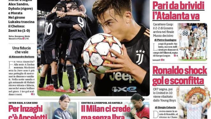 Prima Pagina, Corriere dello Sport: “Finalmente Juve, per Inzaghi c’è Ancelotti” Prima Pagina, Corriere dello Sport: “Finalmente Juve, per Inzaghi c’è Ancelotti”