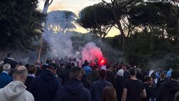 Il falò della sciarpa e poi tutti al derby: fra laziali e romanisti funziona così…