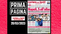 Prima pagina Corriere dello Sport: “Napoli, 5 all’alba”