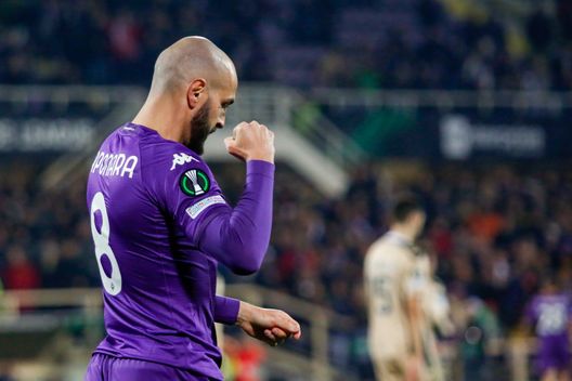GERMOGLI PH: 23 FEBBRAIO 2023 FIRENZE STADIO ARTEMIO FRANCHI CONFERENCE LEAGUE FIORENTINA VS BRAGA NELLA FOTO ESULTANZA FIORENTINA GOL SAPONARA Nico Gonzalez non si tocca. Fiducia a Saponara e Barak- immagine 2