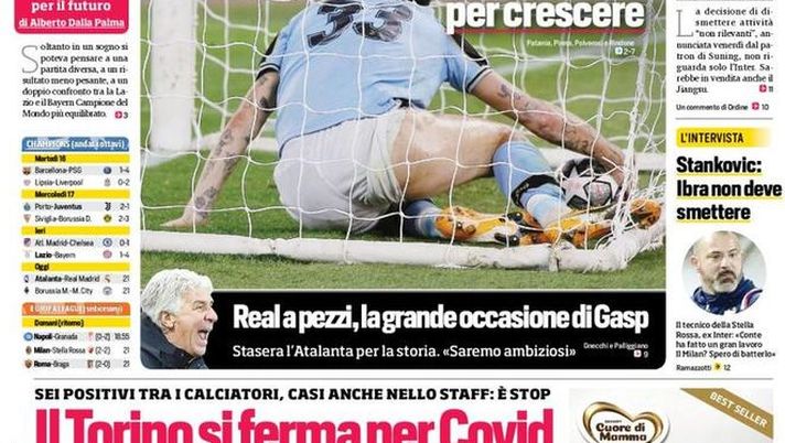 Il Corriere dello Sport, la prima pagina di oggi, mercoledì 24 febbraio 2021 