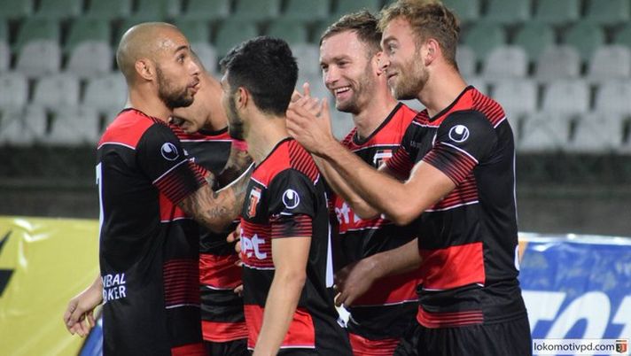 Derby, esultanza Lokomotiv Plovdiv Derby, esultanza Lokomotiv Plovdiv