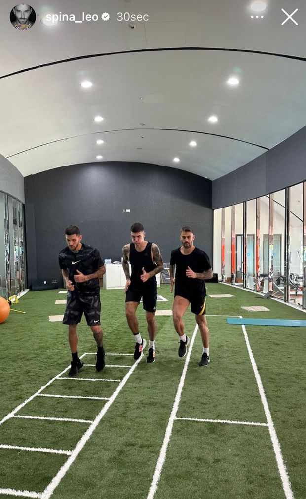 Pellegrini, Mancini e Spinazzola si allenano insieme a Dubai- immagine 2