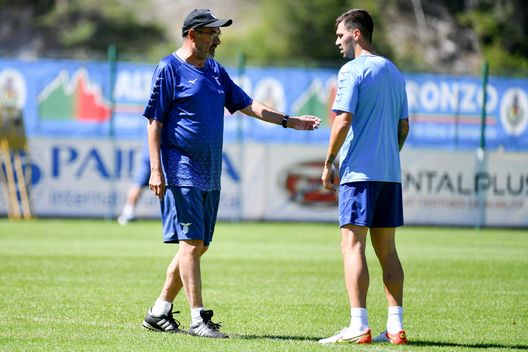 Maurizio Sarri e Alessio Romagnoli Maurizio Sarri e Alessio Romagnoli
