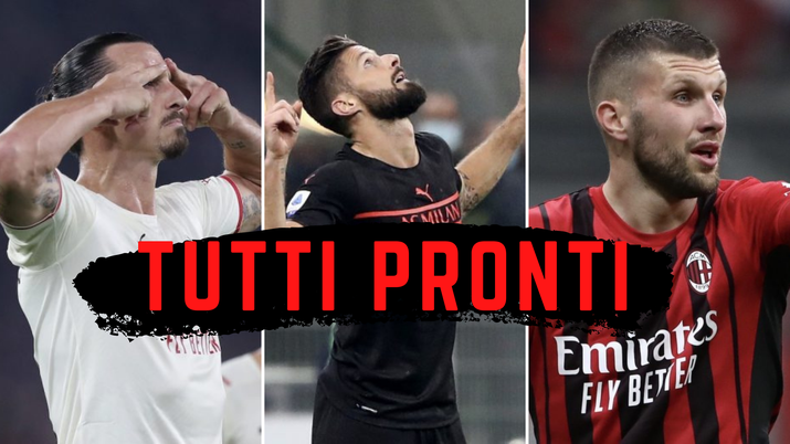 Gli attaccante del Milan tutti a disposizione per la trasferta contro la Fiorentina (Getty Images) Attacco Milan