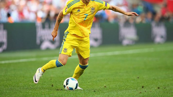 MARSEILLE, FRANCE - JUNE 21:  Andriy Yarmolenko of Ukraine in action the UEFA EURO 2016 Group C match between Ukraine and Poland at Stade Velodrome on June 21, 2016 in Marseille, France.  (Photo by Alex Livesey/Getty Images) 