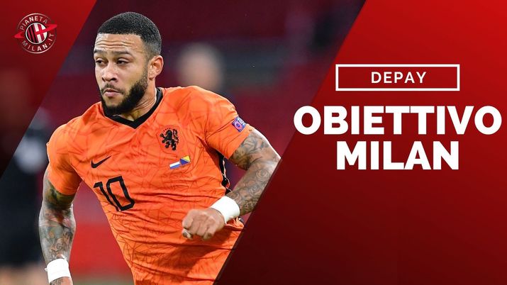 Memphis Depay (attaccante Olympique Lione), qui con la maglia dell'Olanda, è un obiettivo di calciomercato del Milan | AC Milan News (Getty Images) 