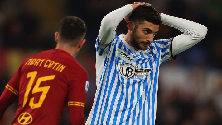 ROME, ITALY - DECEMBER 15: Mattia Valotti of SPAL reacts during the Serie A match between AS Roma and SPAL at Stadio Olimpico on December 15, 2019 in Rome, Italy. (Photo by Paolo Bruno/Getty Images) ROME, ITALY - DECEMBER 15: Mattia Valotti of SPAL reacts during the Serie A match between AS Roma and SPAL at Stadio Olimpico on December 15, 2019 in Rome, Italy. (Photo by Paolo Bruno/Getty Images)