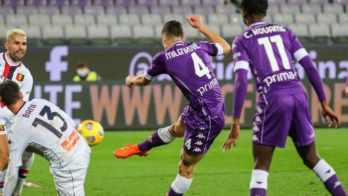 GERMOGLI PH: 7 DICEMBRE 2020 FIRENZE STADIO ARTEMIO FRANCHI SERIE A FIORENTINA VS GENOA NELLA FOTO GOL ESULTANZA MILENKOVIC GERMOGLI PH: 7 DICEMBRE 2020 FIRENZE STADIO ARTEMIO FRANCHI SERIE A FIORENTINA VS GENOA NELLA FOTO GOL ESULTANZA MILENKOVIC