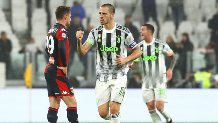 TURIN, ITALY - OCTOBER 30: Leonardo Bonucci of Juventus celebrates after his opening goal during the Serie A match between Juventus and Genoa CFC at Allianz Stadium on October 30, 2019 in Turin, Italy. (Photo by Juventus FC/Juventus FC via Getty Images) TURIN, ITALY - OCTOBER 30: Leonardo Bonucci of Juventus celebrates after his opening goal during the Serie A match between Juventus and Genoa CFC at Allianz Stadium on October 30, 2019 in Turin, Italy. (Photo by Juventus FC/Juventus FC via Getty Images)