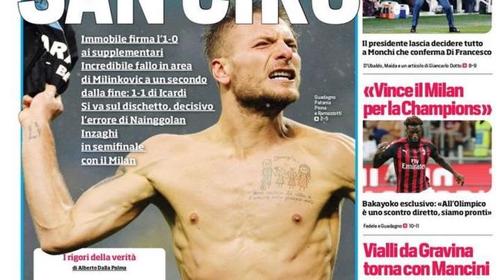 Prima Pagina, Corriere dello Sport: “San Ciro. Roma, Pallotta resta a guardare. Cagliari scatenato…” 